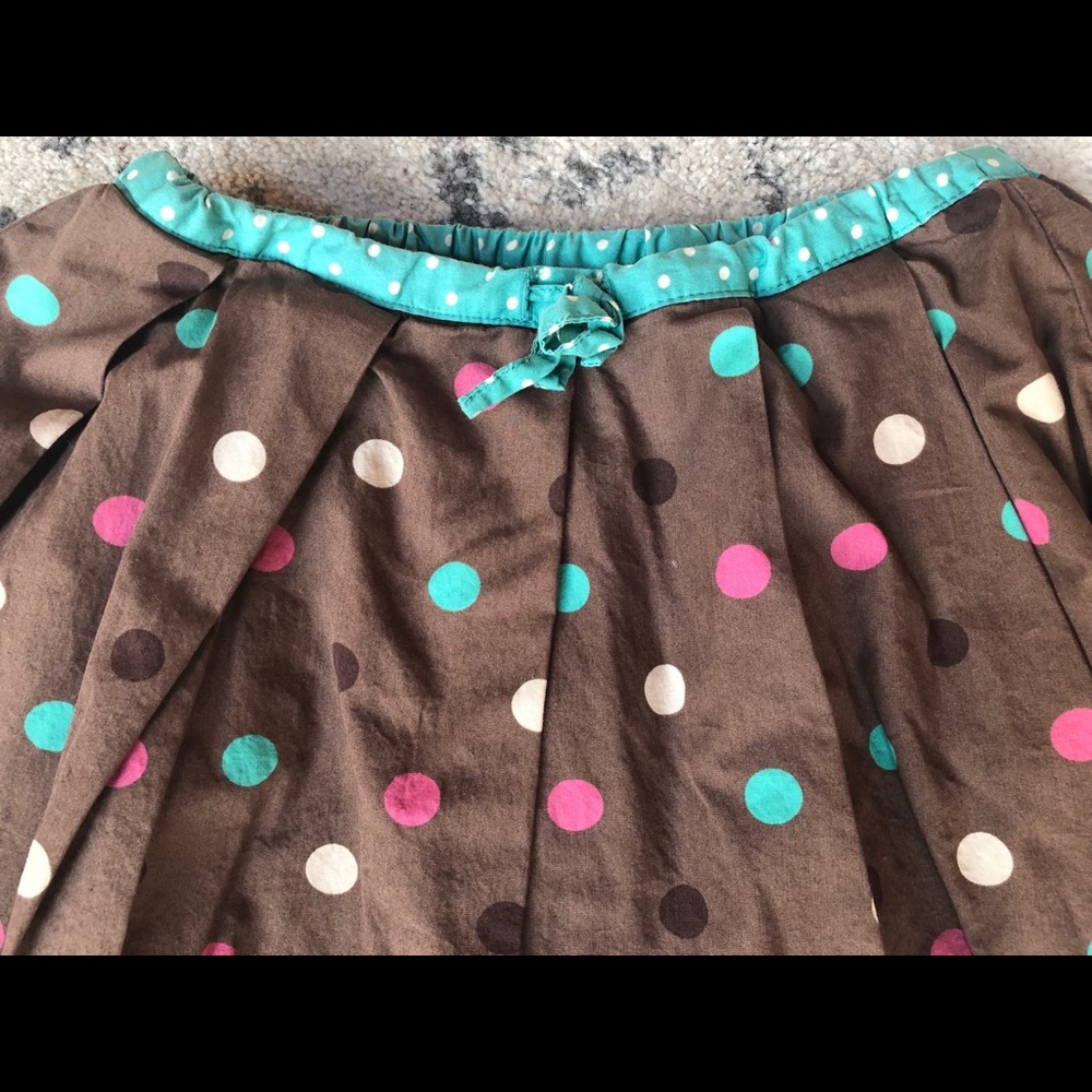 Mini Boden polka dot skirt 7/8